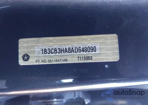 2010 Dodge Caliber Mainstreet z USA, uszkodzony, nr VIN 1B3CB3HA8AD648090